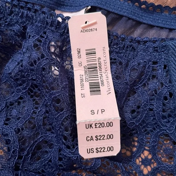 Blue Victoria’s Secret Bustier and Thing Set NWT!! - Picture 2 of 4